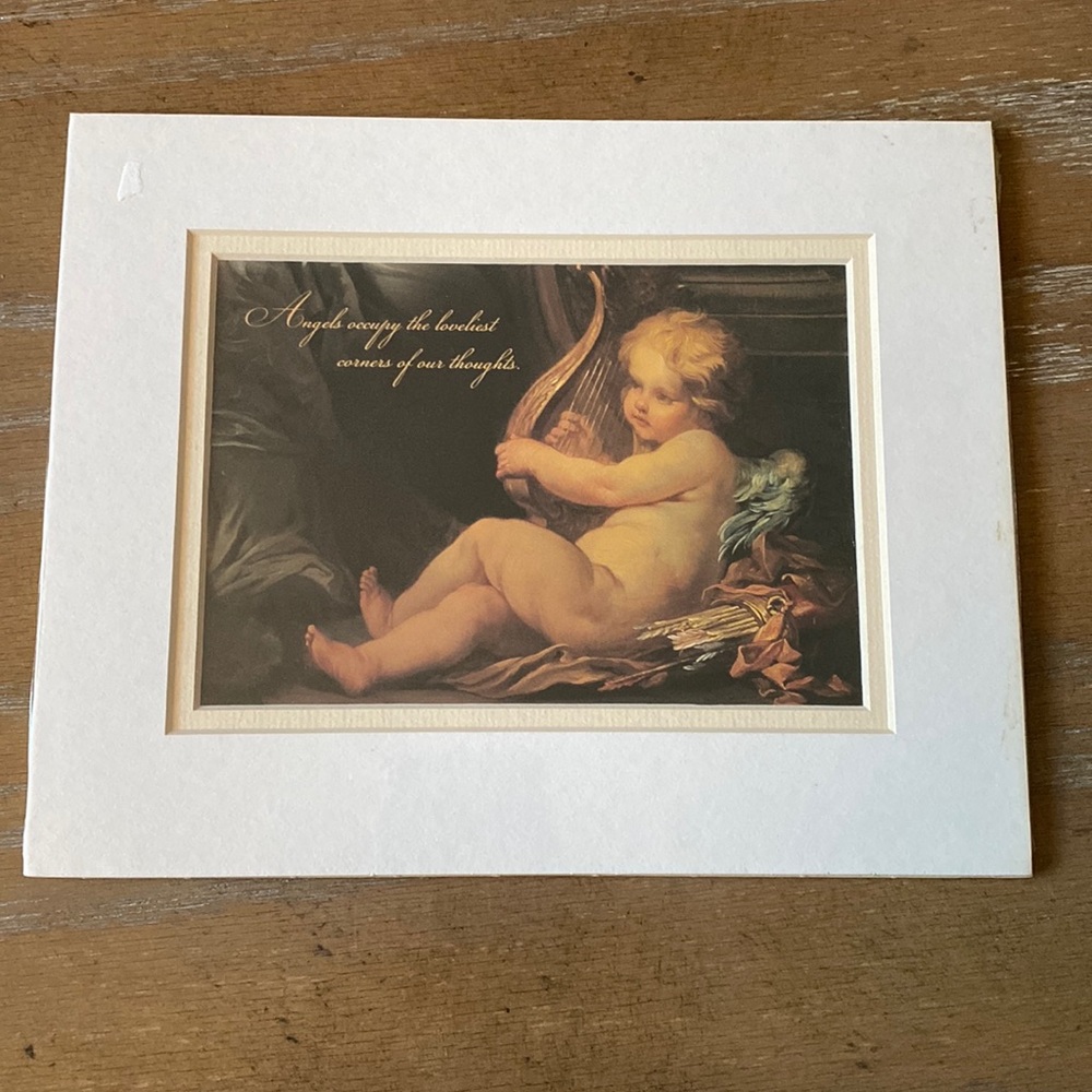 Original "Angel with Harp" Art Print